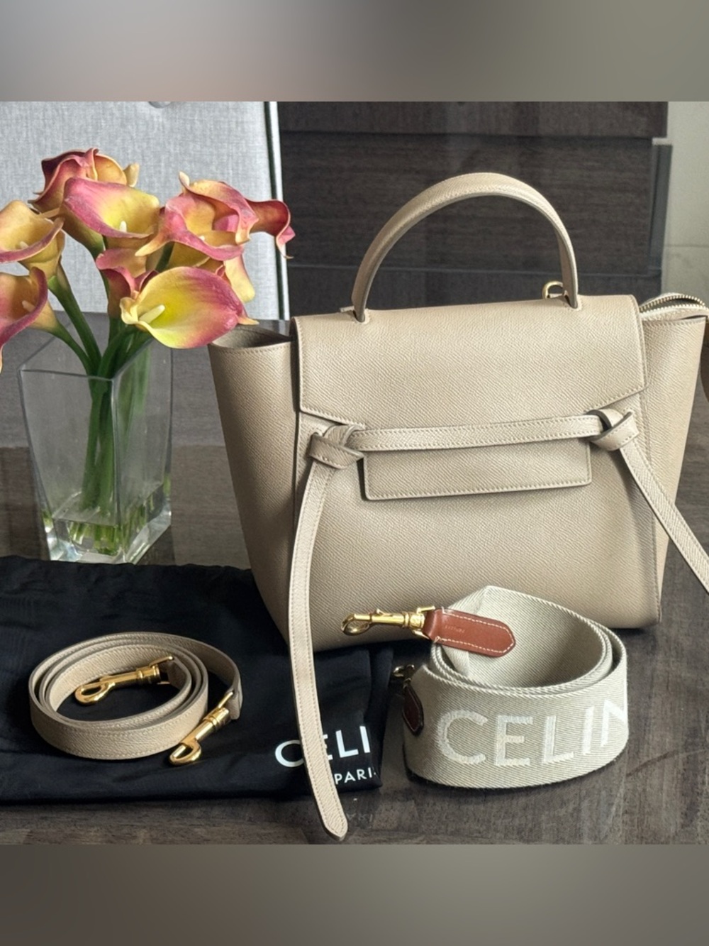Celine Micro Belt Bag with additional Celine strap